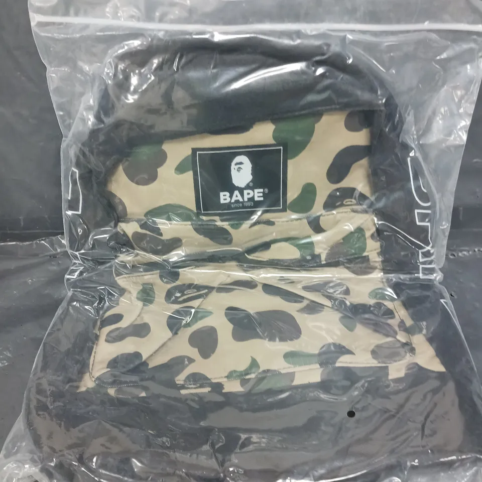 A BATHING APE CAMO DESIGN BACKPACK