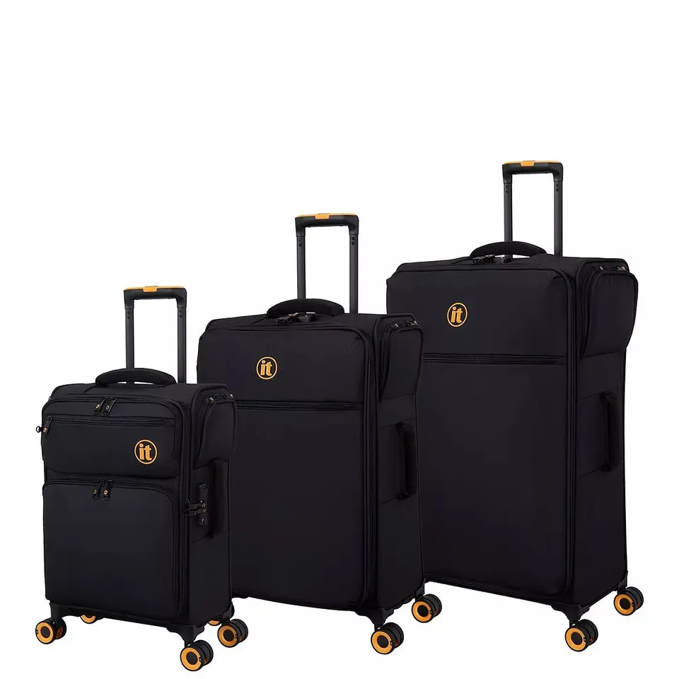 IT LUGGAGE SIMULTANEOUS BLACK CONNECTABLE SUITCASE 