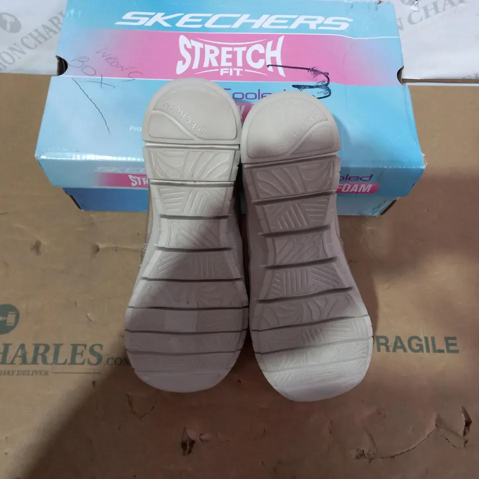 BOXED PAIR OF SKECHERS - SIZE 5