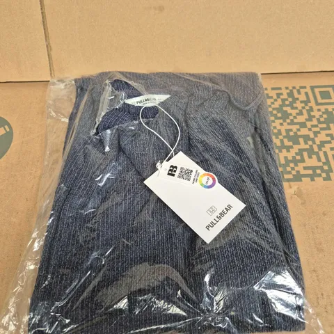 PULL&BEAR NAVY KNIT JUMPER, UK L (EU L)