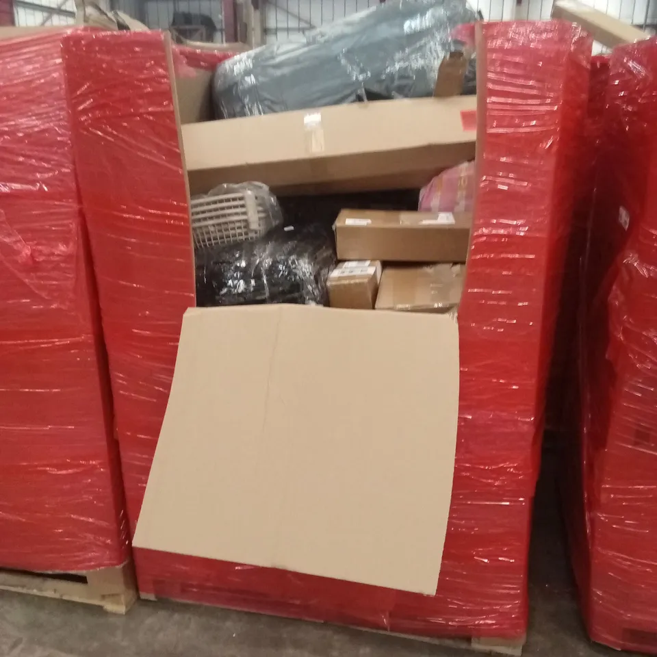 PALLET OF ASSORTED HOUSEHOLD GOODS AND PRODUCTS TO INCLUDE; CHAIR MATS ETC