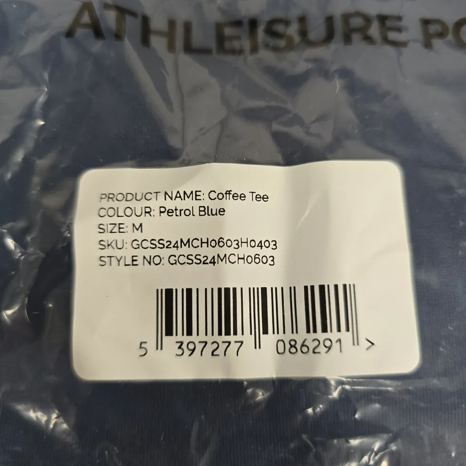 GYM COFFEE TEE – PETROL BLUE, SIZE M