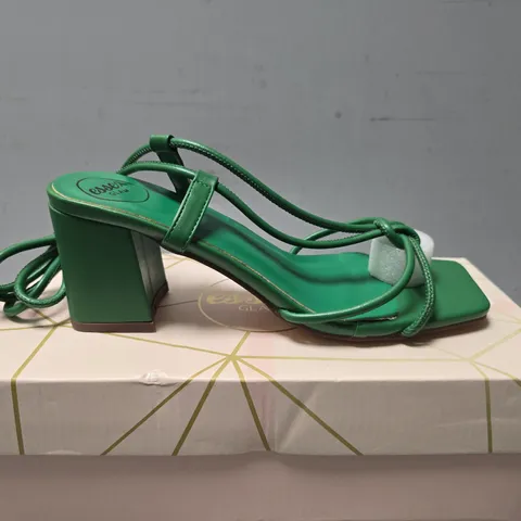 BOXED ESSEX GLAM GREEN SYNTEHTIC LEATHER - UK 3
