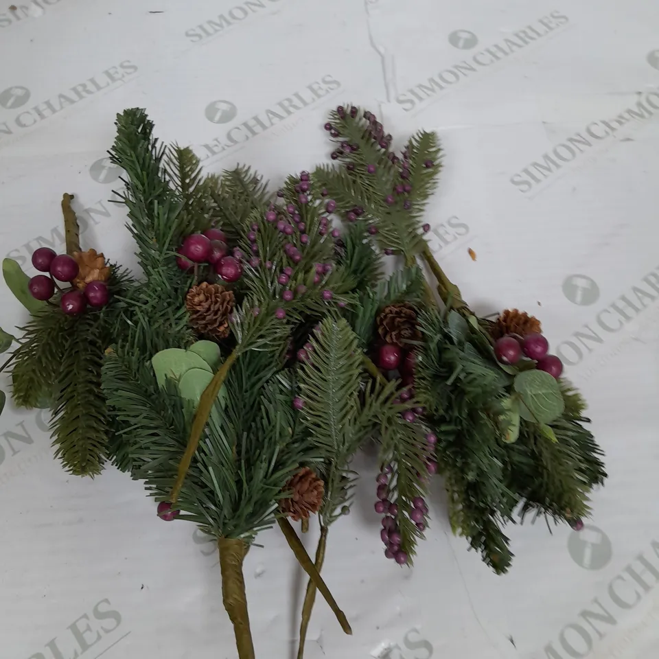 SARA DAVIES SET OF 12 FAUX GREENERY PICKS 