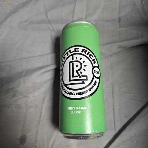 BOX OF APPROXIMATELY 12 ASSORTED LITTLE RICK SPARKLING HEMP DRINK INCLUDING MINT & LIME 330ML
