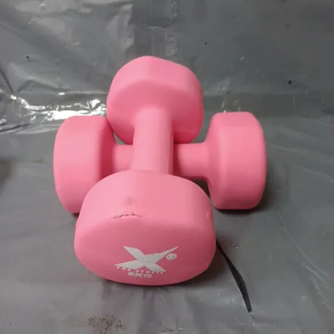 SET OF 2 DUMBBELLS - 6KG EACH - PINK