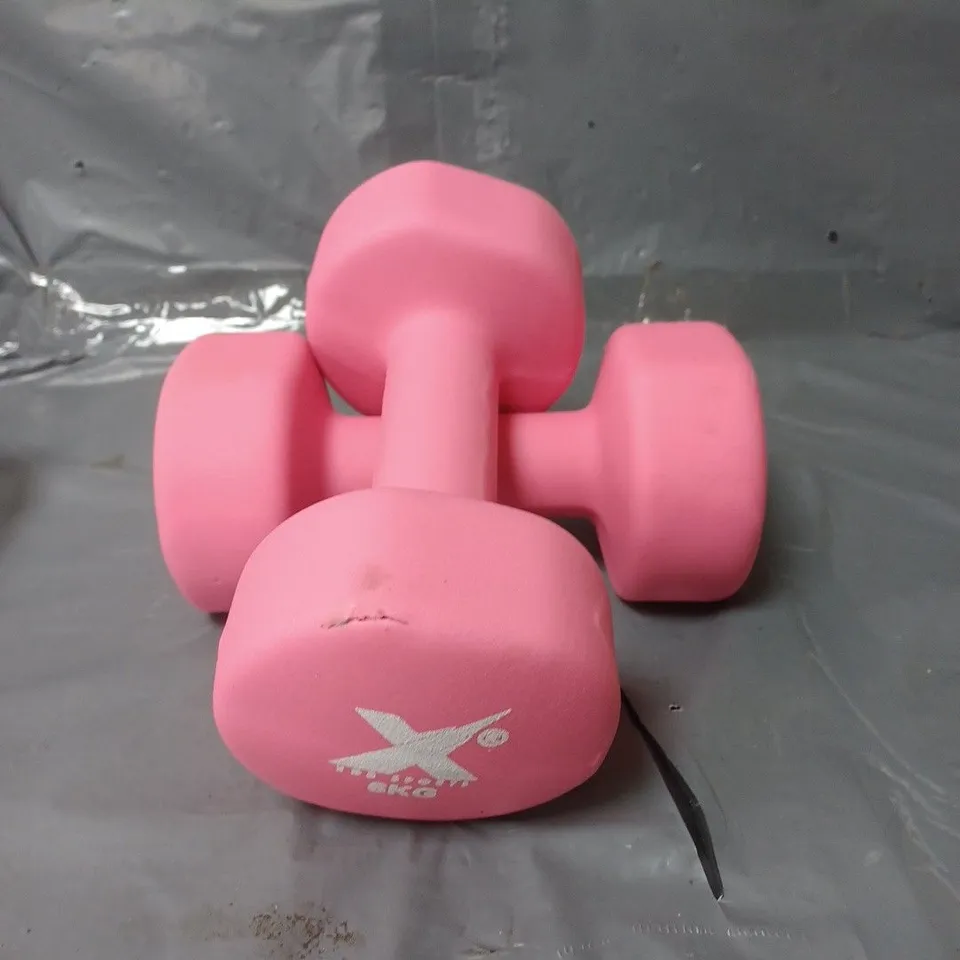 SET OF 2 DUMBBELLS - 6KG EACH - PINK