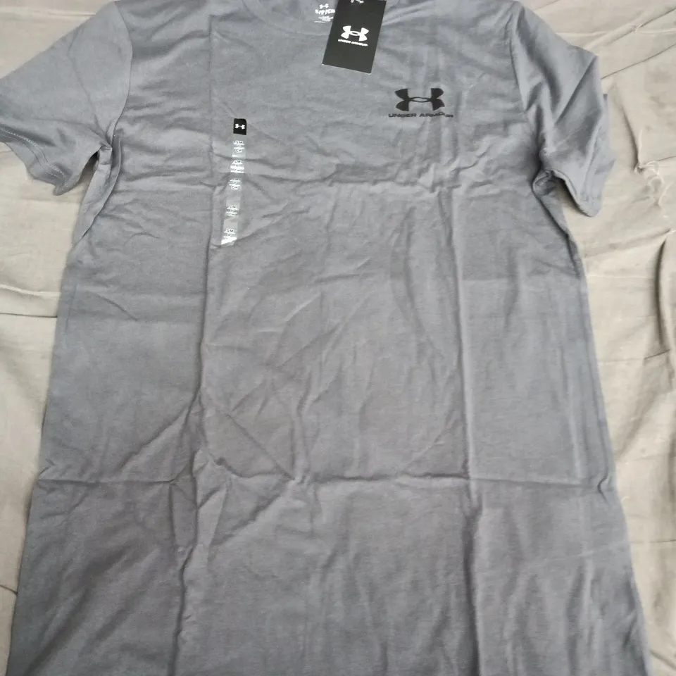 UNDER ARMOUR SPORTSTYLE T-SHIRT CASTLEROCK/BLACK, SIZE S