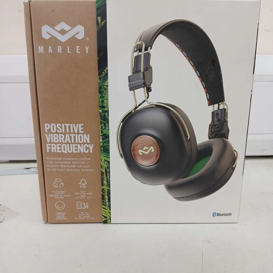 BOXED MARLEY POSITIVE VIBRATION FREQUENCY BLUETOOTH HEADPHONES