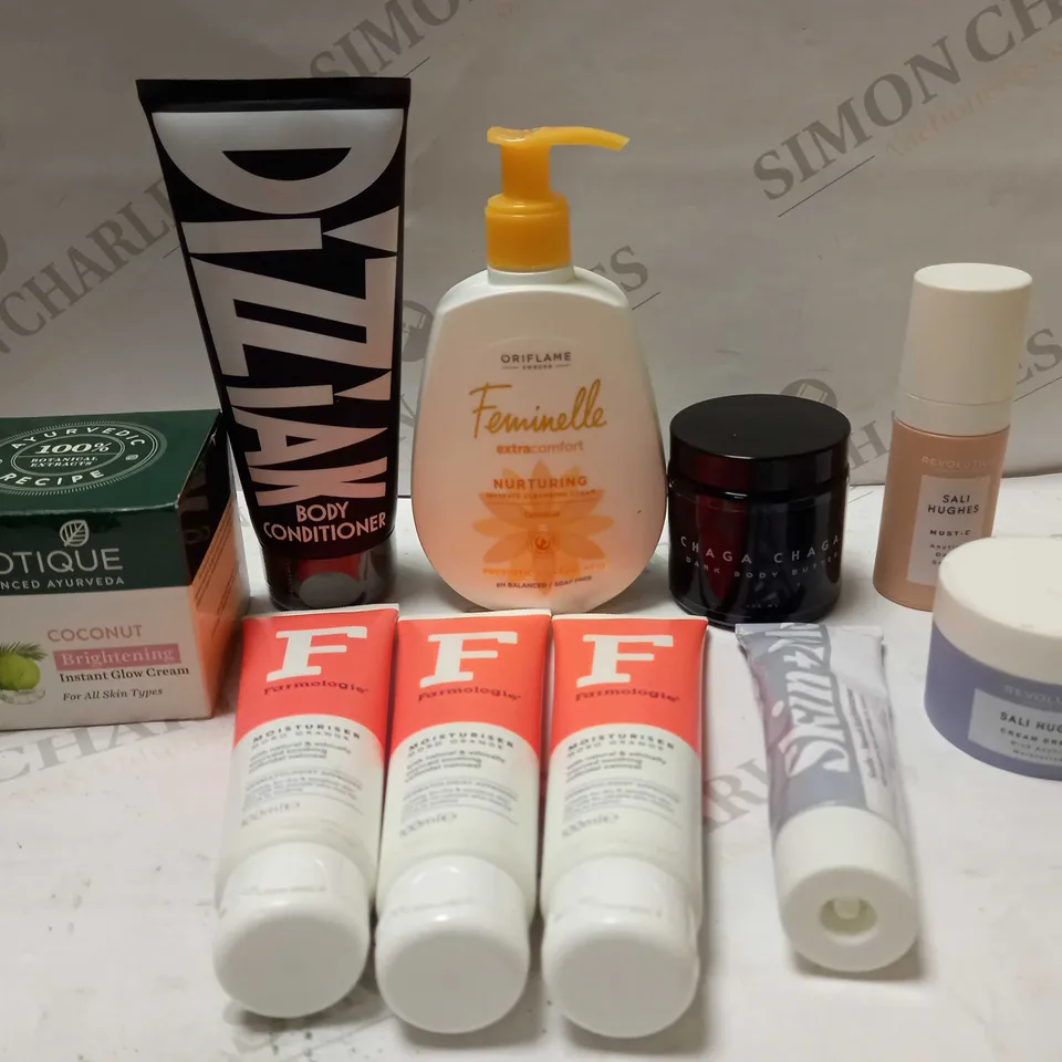 LOT OF APPROX 8 ASSORTED SKINCARE PRODUCTS TO INCLUDE RICH ANYTIME MOISTURISER, BODY CONDITIONER, BRIGHTENING GLOW CREAM, ETC