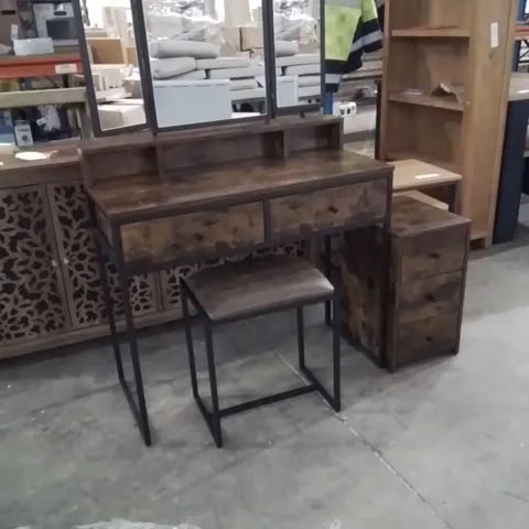 KIMBERLEE DRESSING TABLE SET BROWN