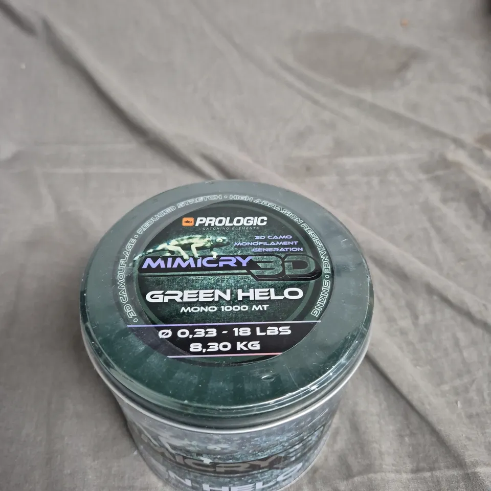 SEALED MIMICRY 3D GREEN HELO MONO FISHING LINE – 1000M, 0.33MM (18LB)
