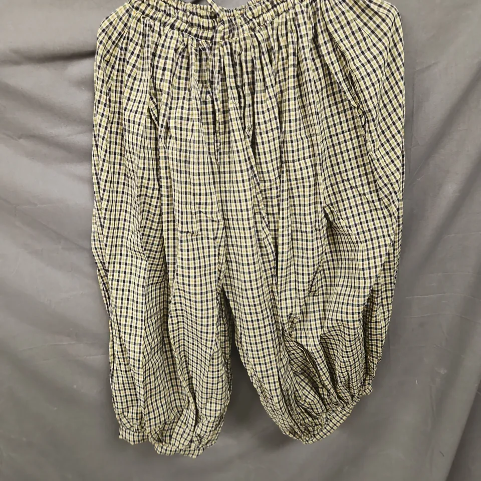 ARODAZI BALLOON TROUSERS IN CHECK MULTI ONE SIZE