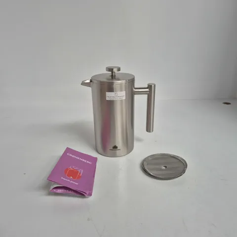 GRONENBERG STAINLESS STEEL FRENCH PRESS COFFEE MAKER WITH PLUNGER – KITCHEN APPLIANCE