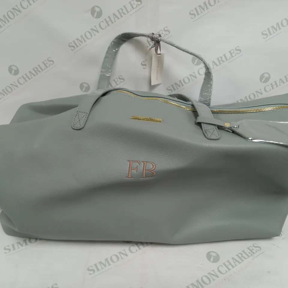 KATIE LOXTON 'FB' TRAVEL BAG IN LIGHT BLUE
