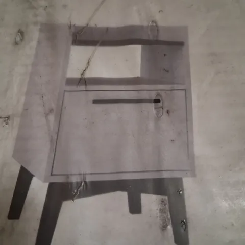 BRAND NEW BOXED OUT AND OUT NOVA WHITE ONE DRAWER BEDSIDE TABLE