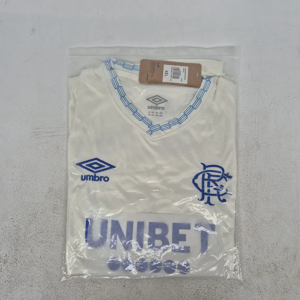 BAGGED UMBRO RANGERS FC 2026/27 AWAY SHIRT SIZE 4XL