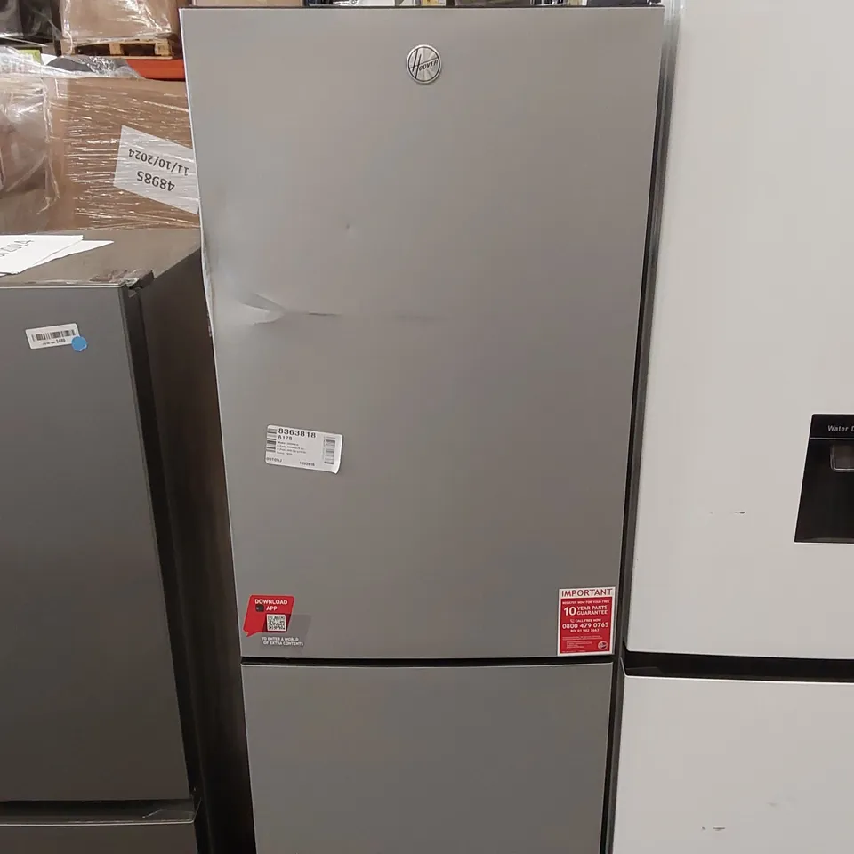 HOOVER HOCT3L517FSK 252 LITRE 50/50 FREESTANDING FRIDGE FREEZER SILVER - UNPROCESSED RAW RETURN