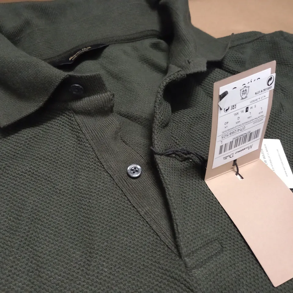 MASSIMO DUTTI GREEN LONG SLEEVE TOP - L