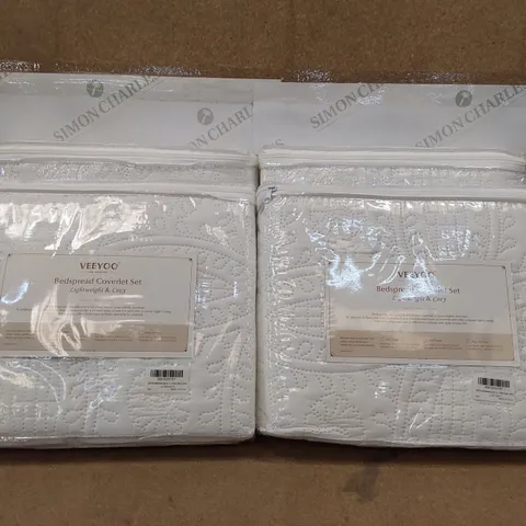 LOT OF 5X BAGGED VEEYOO SINGLE BEDSPREAD COVERLET SETS (1 ITEM)
