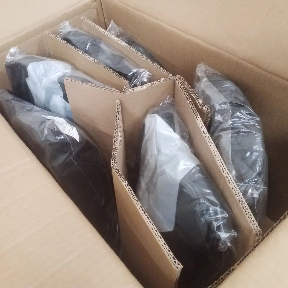 BOX CONTAINING APPROXIMATELY 6 PAIRS OF BRAND NEW SIMPLY BE BLACK PHOEBE EX WIDE SANDALS - SIZE 8