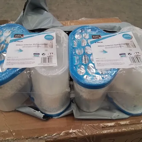4 BRAND NEW JUST ESSENTIALS 500ML INTERIOR DEHUMIDIFIERS