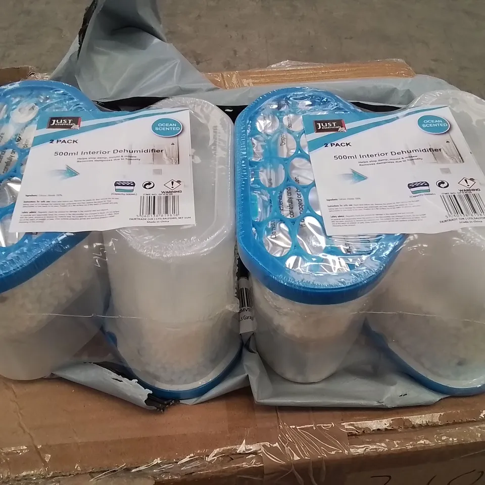 4 BRAND NEW JUST ESSENTIALS 500ML INTERIOR DEHUMIDIFIERS