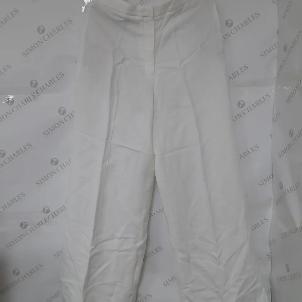 COS WIDE LEG TROUSERS IN WHITE SIZE 12 RRP £99