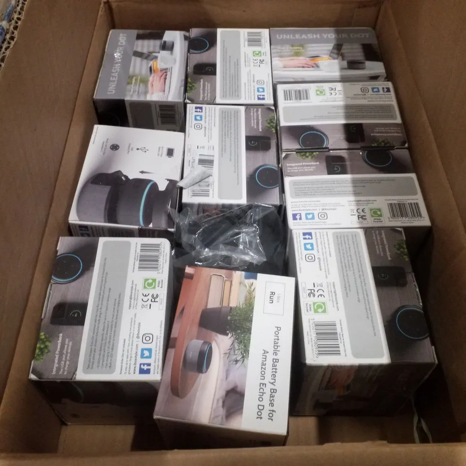 PALLET CONTAINING ASSORTED ELECTRICAL PRODUCTS INCLUDING DETROIT RETRO RADIOS, PORTABLE WHITE NOISE MACHINES, PORTABLE BATTERY BASE FOR AMAZON ECHO DOT & PORTABLE SPEAKER DOCKS