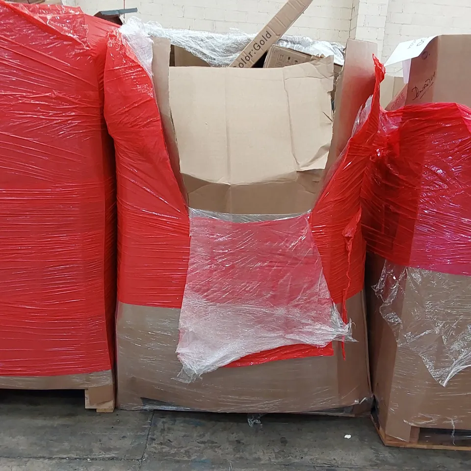 PALLET OF ASSORTED ITEMS INCLUDING: FOLDING DINING TABLE, INSTANT POT AIR FRYER, ELECTRIC BLANKET, GPU MINING CASE, METAL GARMENT RACK
