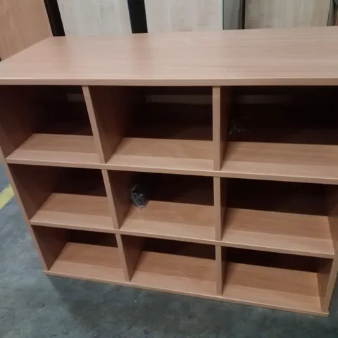 9 EXTRA DEEP BEECH MFC TRAY STORAGE UNIT WITH CASTORS 1030×453×792MM