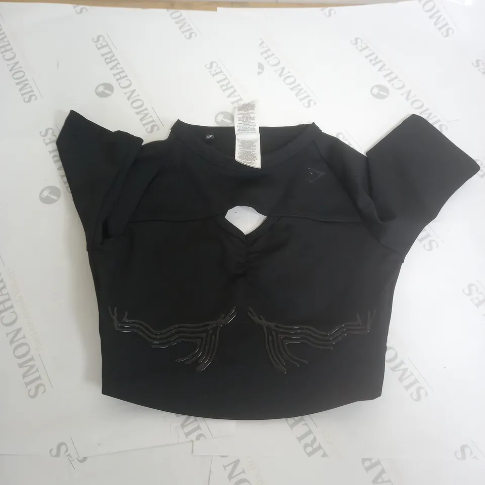 GYM SHARK BLACK SPORTS TOP - XS 