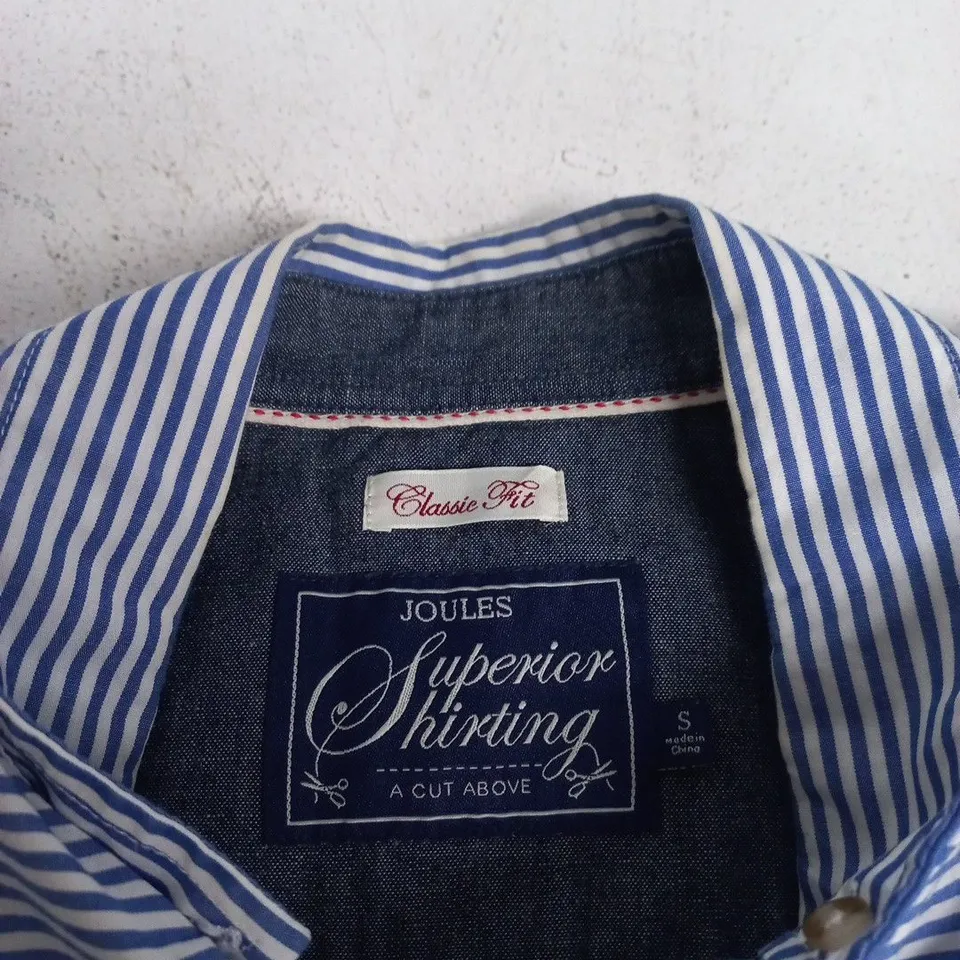 JOULES SUPERIOR SHIRTING CLASSIC FIT MEN'S SHIRT – BLUE & WHITE STRIPE, UK S