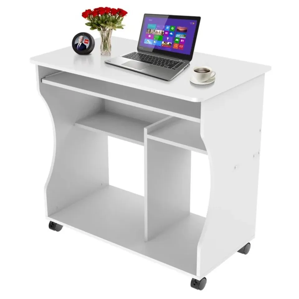 BOXED AMIIYAH COMPUTER DESK - WHITE (1 BOX)