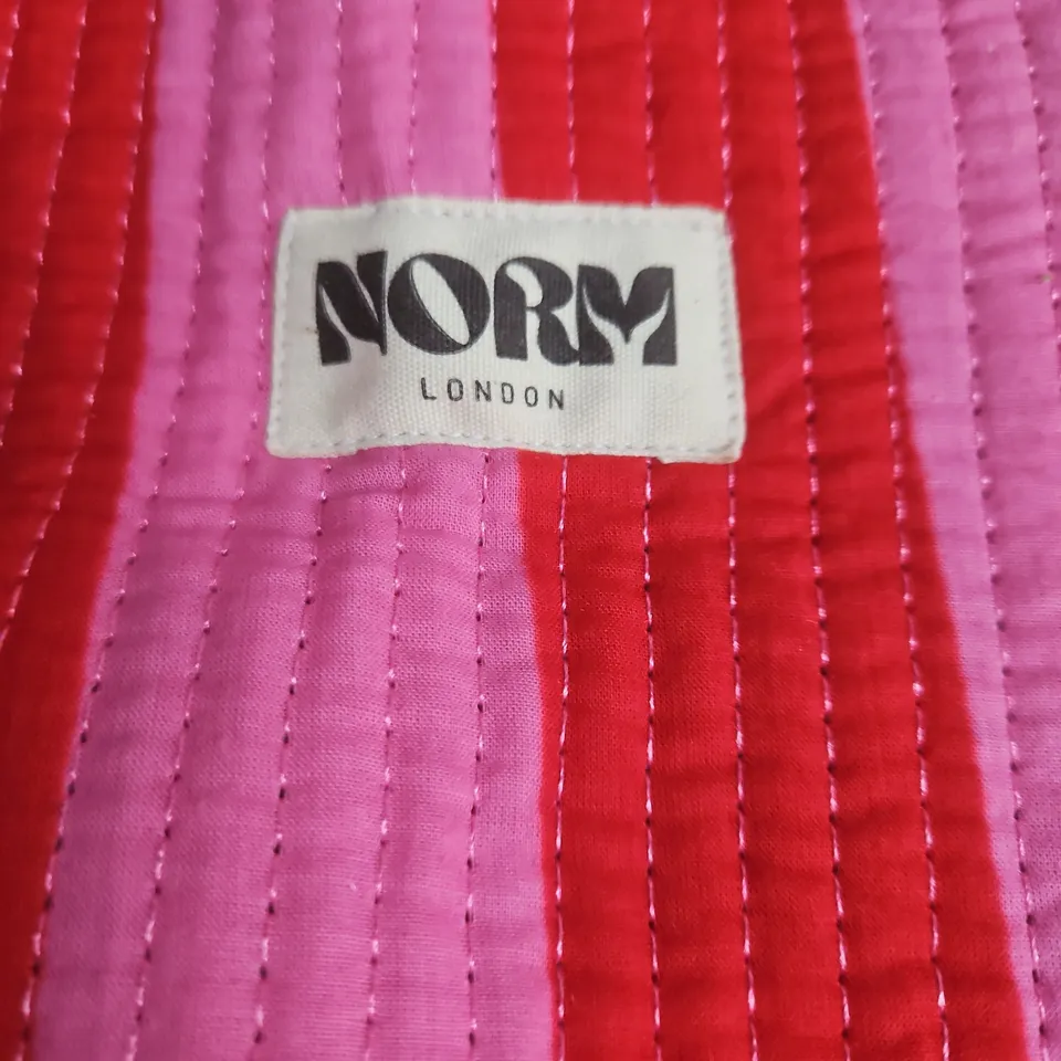 NORM LONDON STRIPED TOTE BAG – PINK & RED