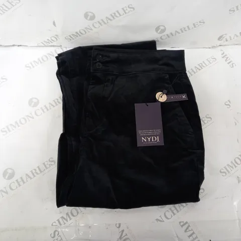 NYDJ VELVET TROUSERS BLACK UK SIZE 16
