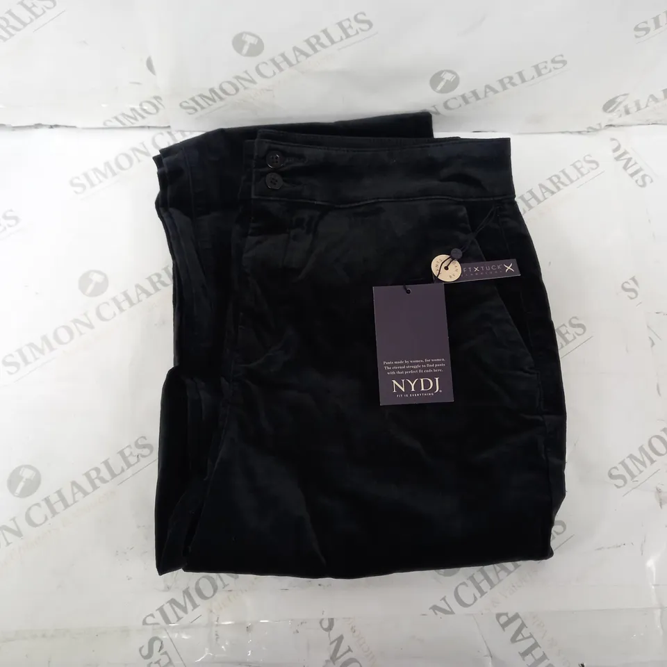 NYDJ VELVET TROUSERS BLACK UK SIZE 16