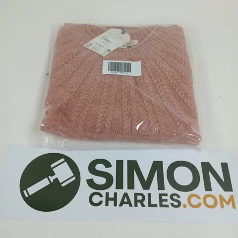 BAGGED SEASALT CORNWALL STONE CHAT JUMPER IN DUSTY ROSE - UK 10