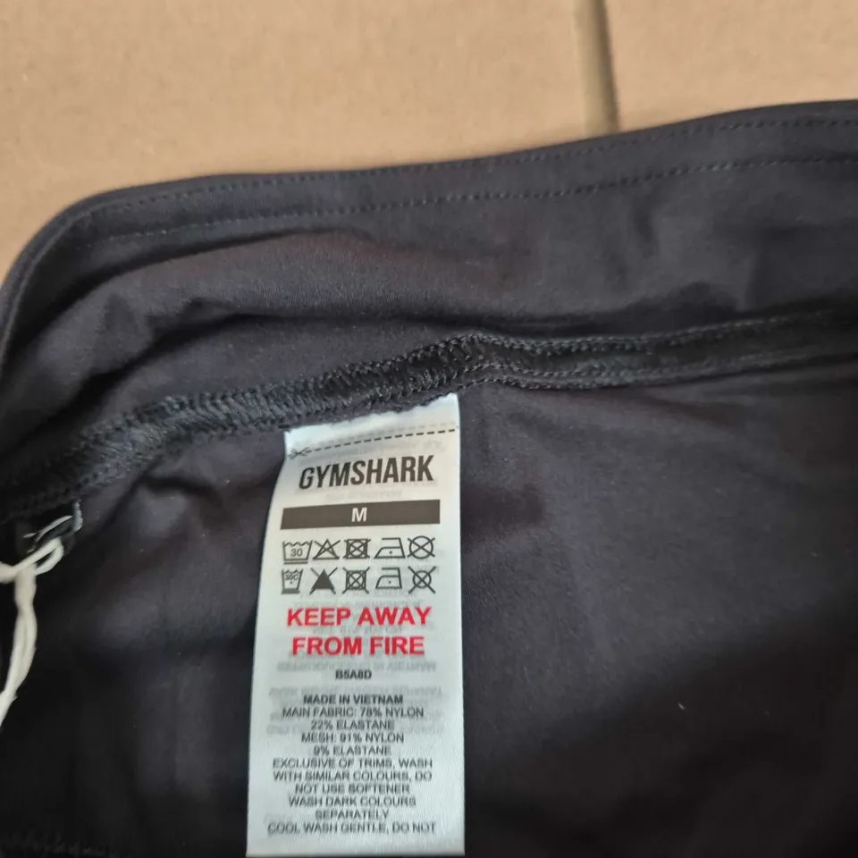 GYMSHARK CROSSOVER FLARED REGULAR LEGGINGS – BLACK, SIZE M, BODY FIT