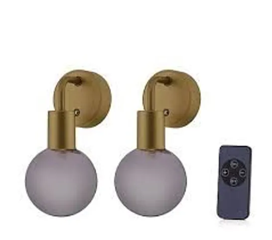 Lot 3052: SET OF 2 RECHARGEABLE GLASS WALL LIGHTS - 5427055 | Simon ...