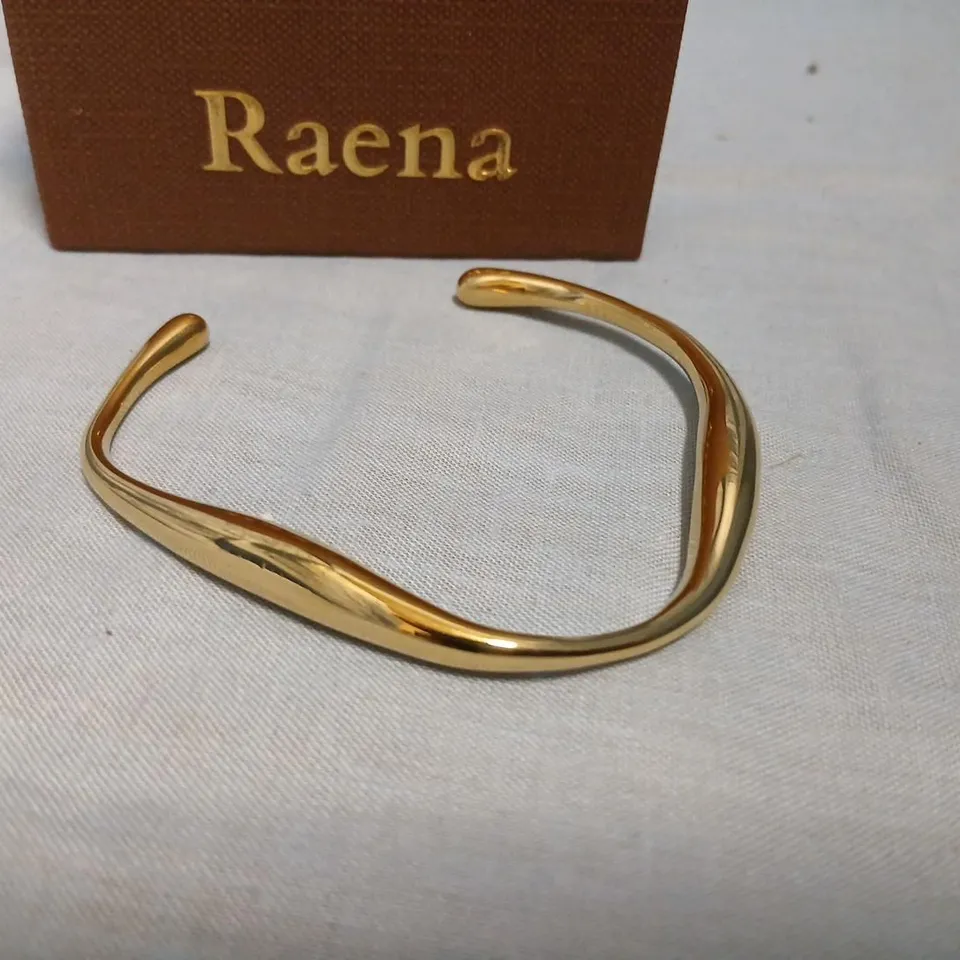 RAENA GOLD-TONE OPEN-CUFF BRACELET WITH PRESENTATION BOX