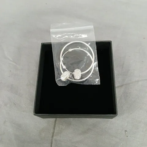 The Love Collection Crystal charms – Set of 2, Silver-Tone