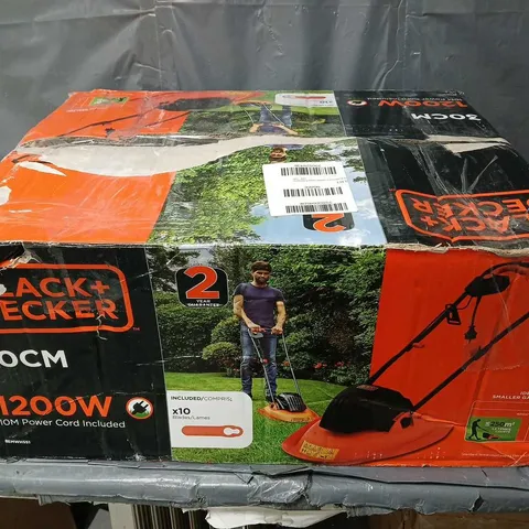 BOXED BLACK+DECKER 1200W HOVER MOWER - PS7525 - COLLECTION ONLY