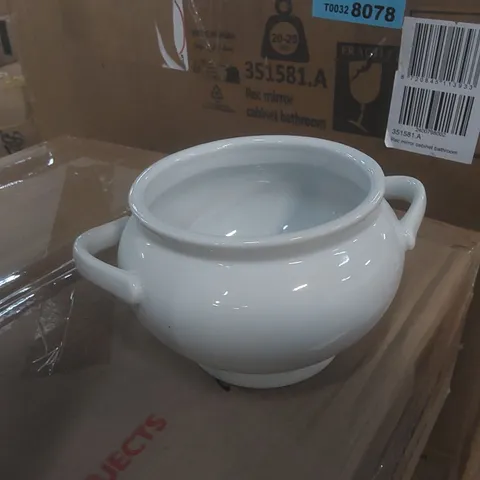 BOXED 4 X WHITE SOUP BOWLS (1 BOX)