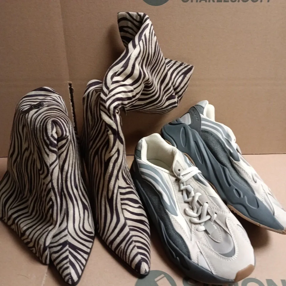 APPROXIMATELY 10 ASSORTED PAIRS OF FOOTWEAR PRODUCTS IN VARIOUS STYLES & SIZES