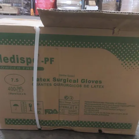 BOX OF APPROXIMATELY 400 MEDISPO-PF LATEX SURGICAL GLOVES