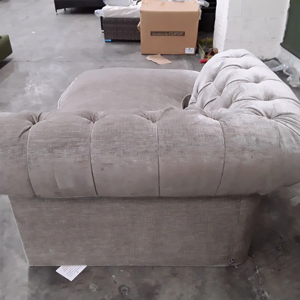 QUALITY DESIGNER PENNIE SOFA LHF CHAISE SECTION - MINK FABRIC