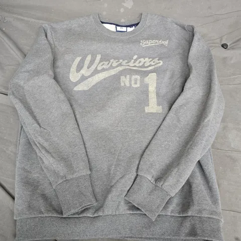SUPERDRY WARRIORS SWEATER IN GREY - XL