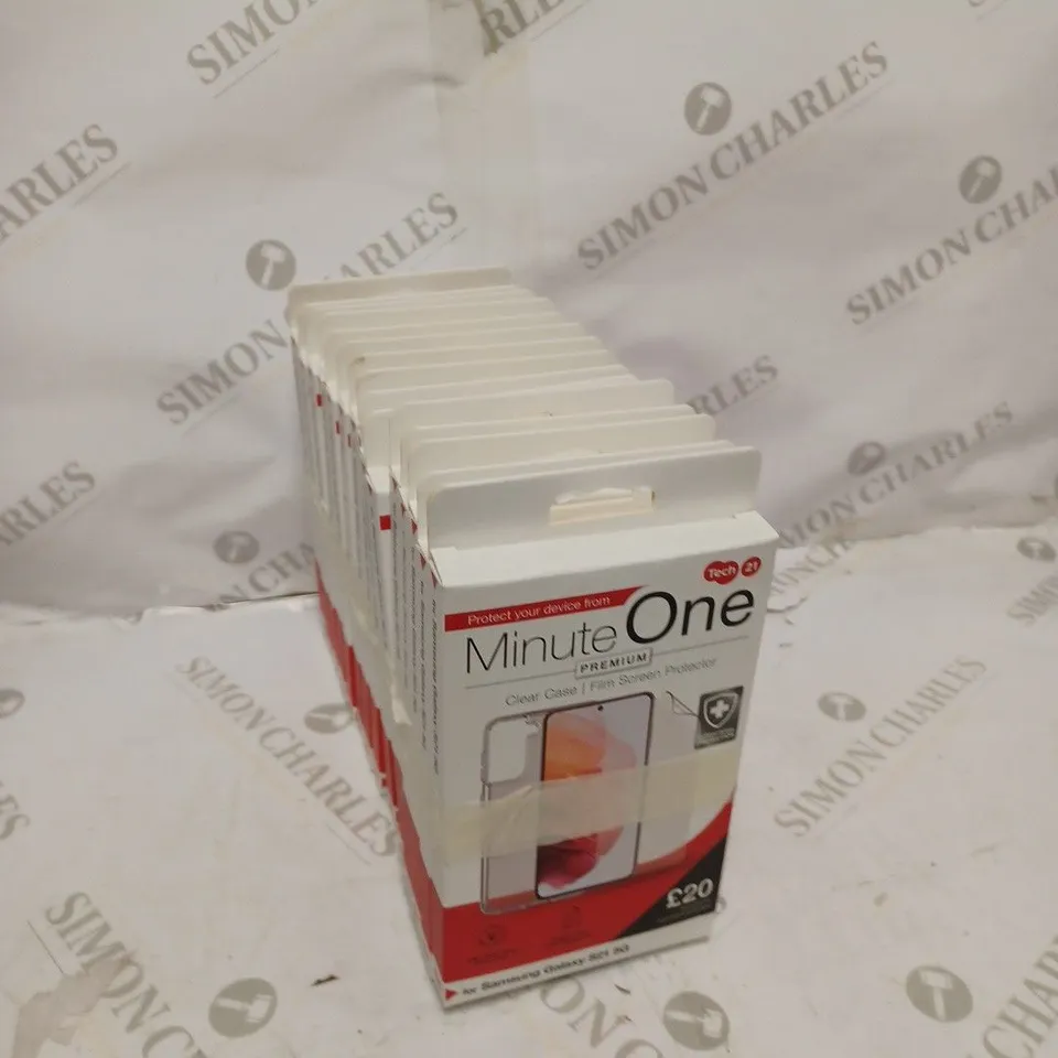 LOT OF 15 MINUTE ONE CLEAR CASE & SCREEN PROTECTOR KITS FOR SAMSUNG GALAXY S21+5G
