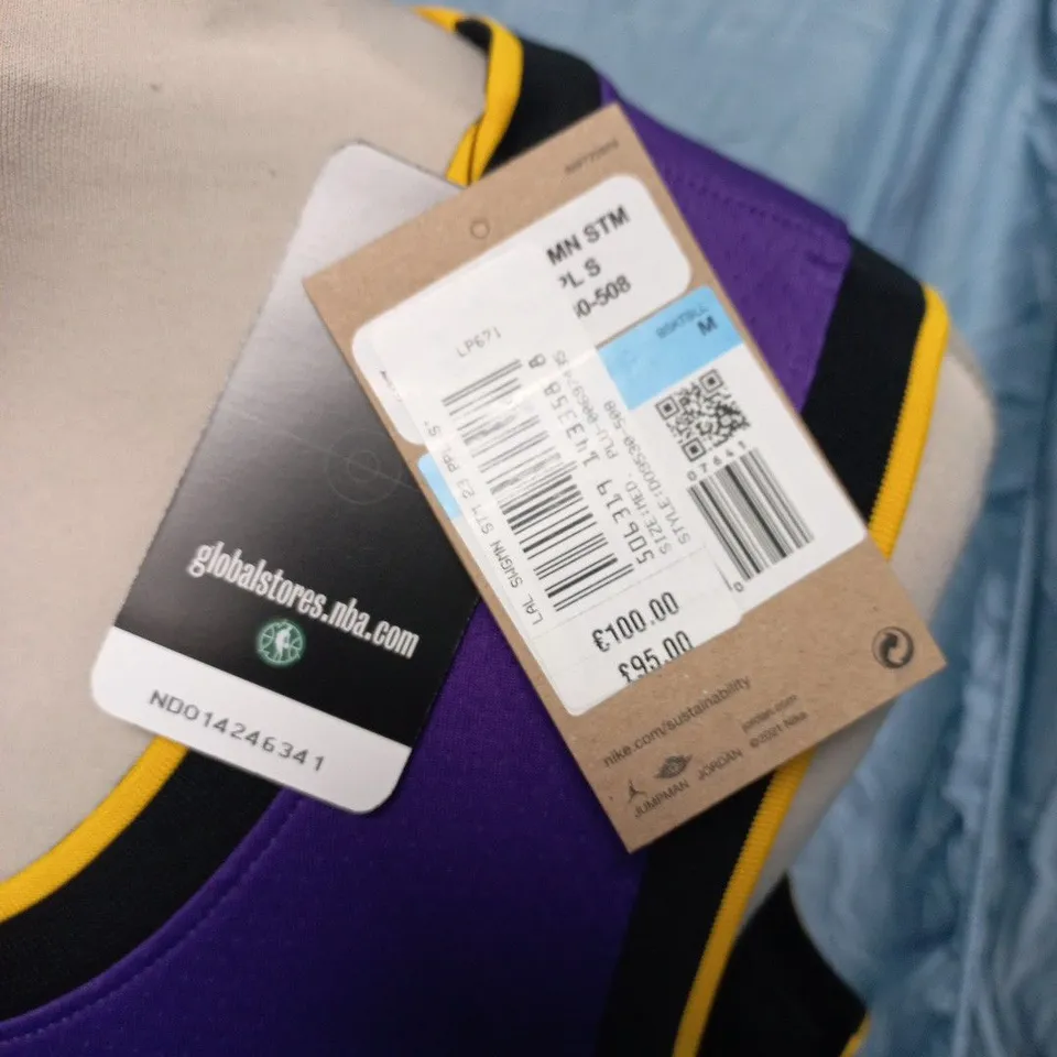LAKERS DRI-FIT BASKETBALL JERSEY IN PURPLE - M